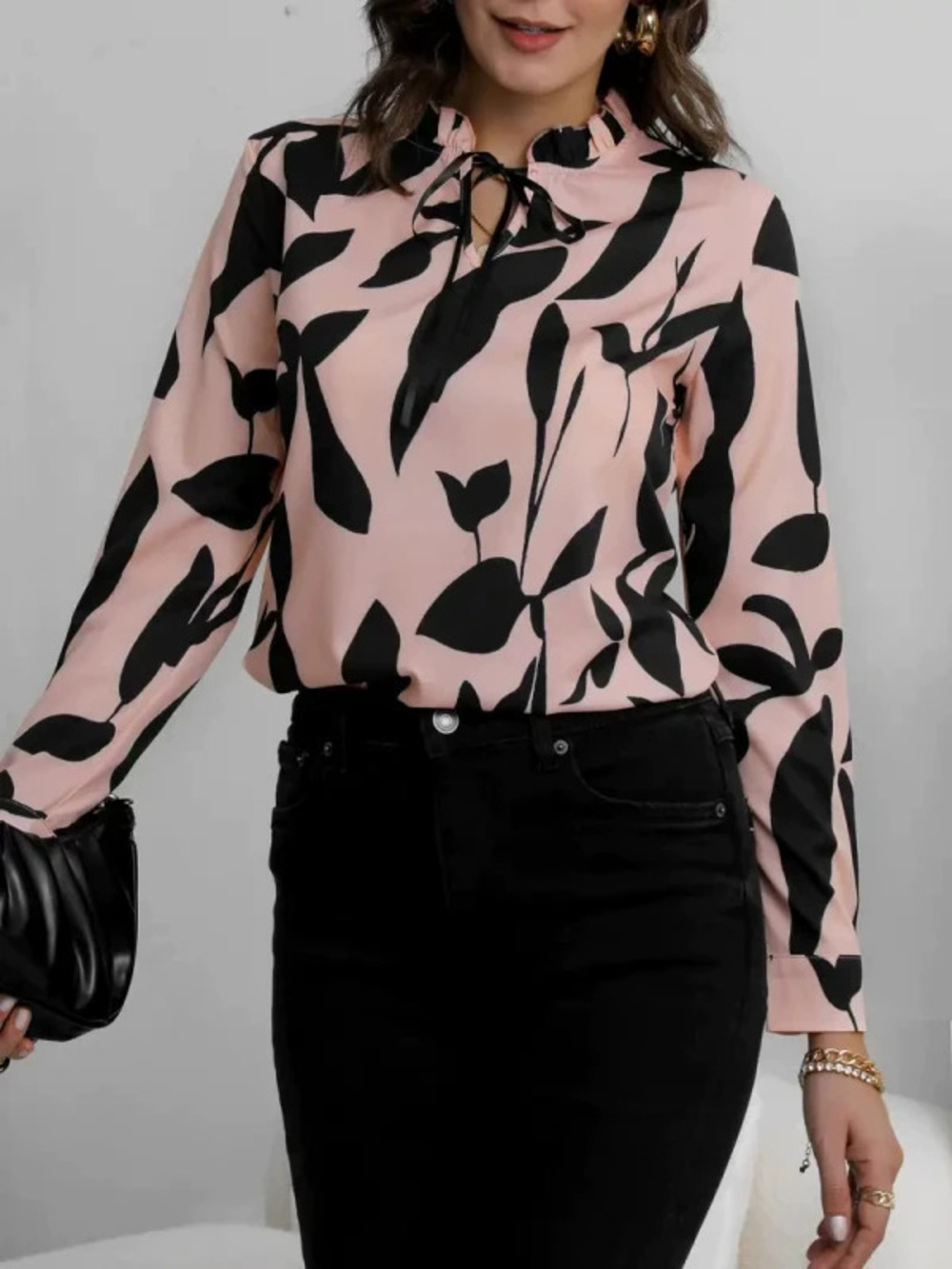 ZARA Printed Long Sleeve Top